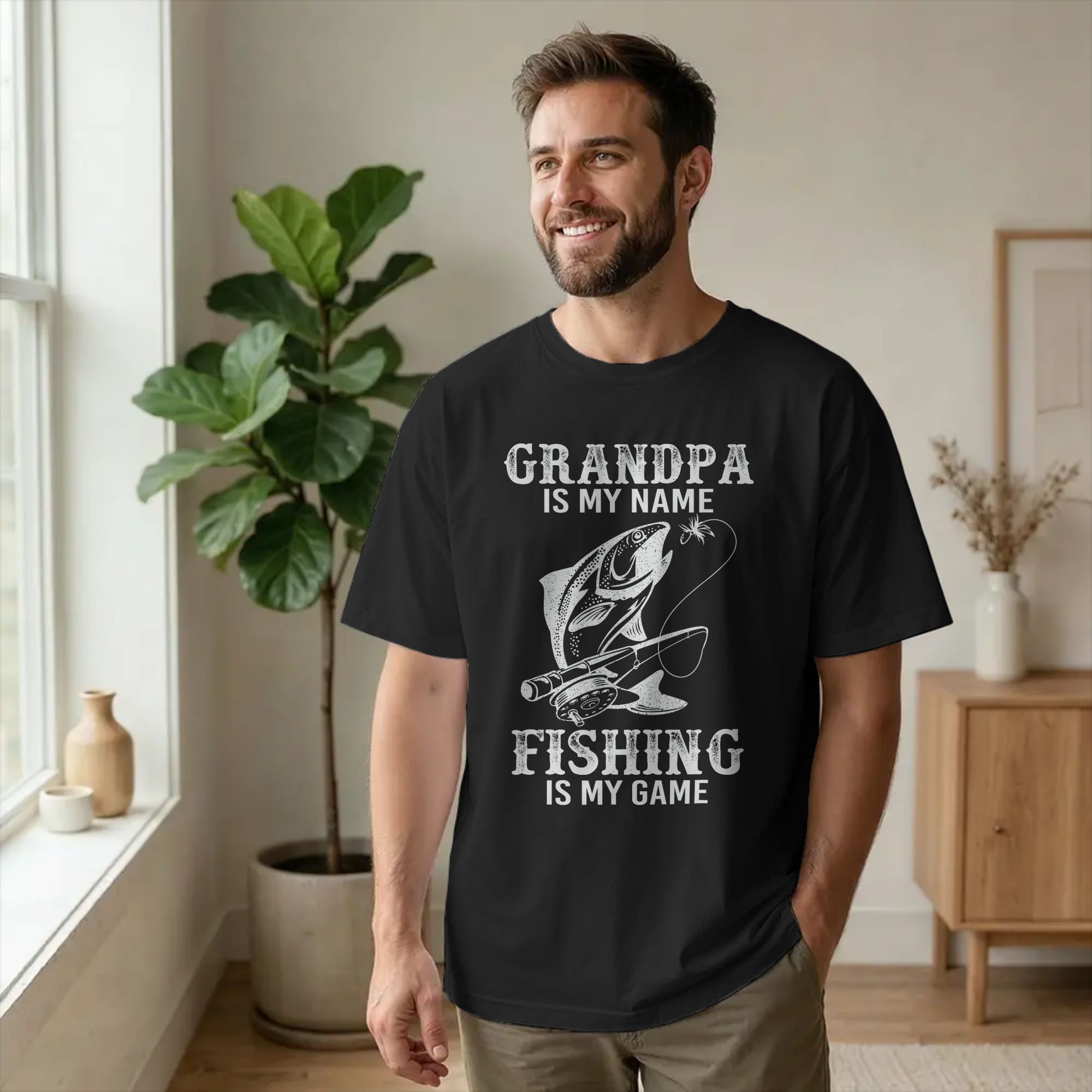 Summer Clothing Name Ideas - Casual Grandpa is My Name Fishing