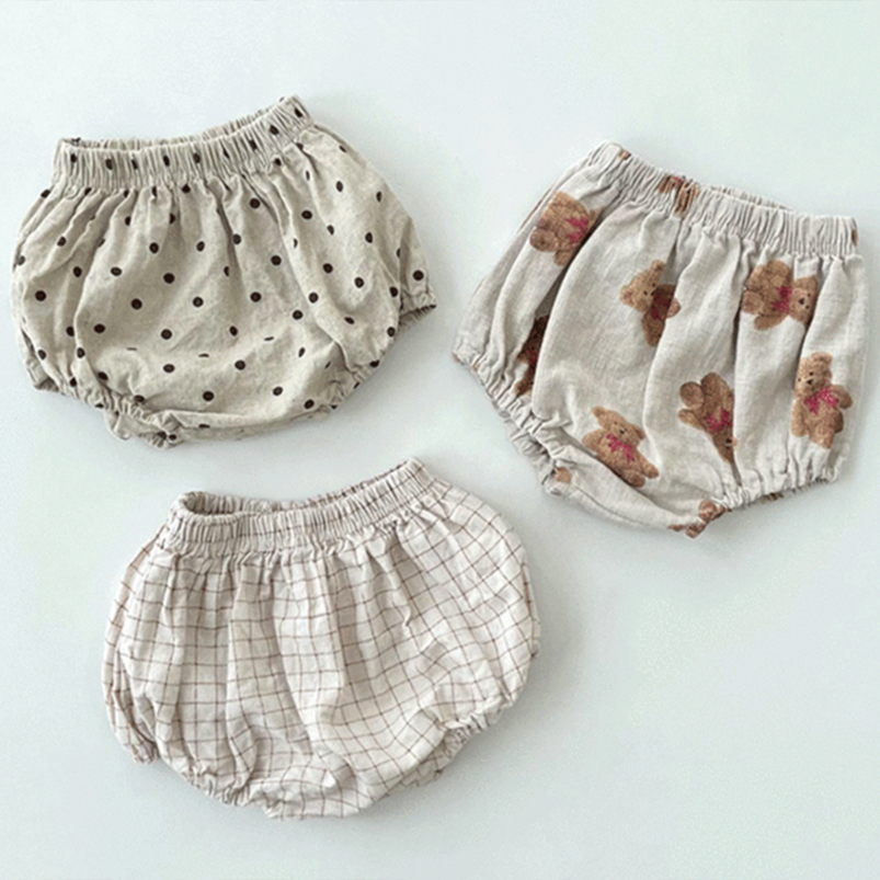 Summer Clothing Newborn - Adorable Newborn Baby Shorts Vintage Linen