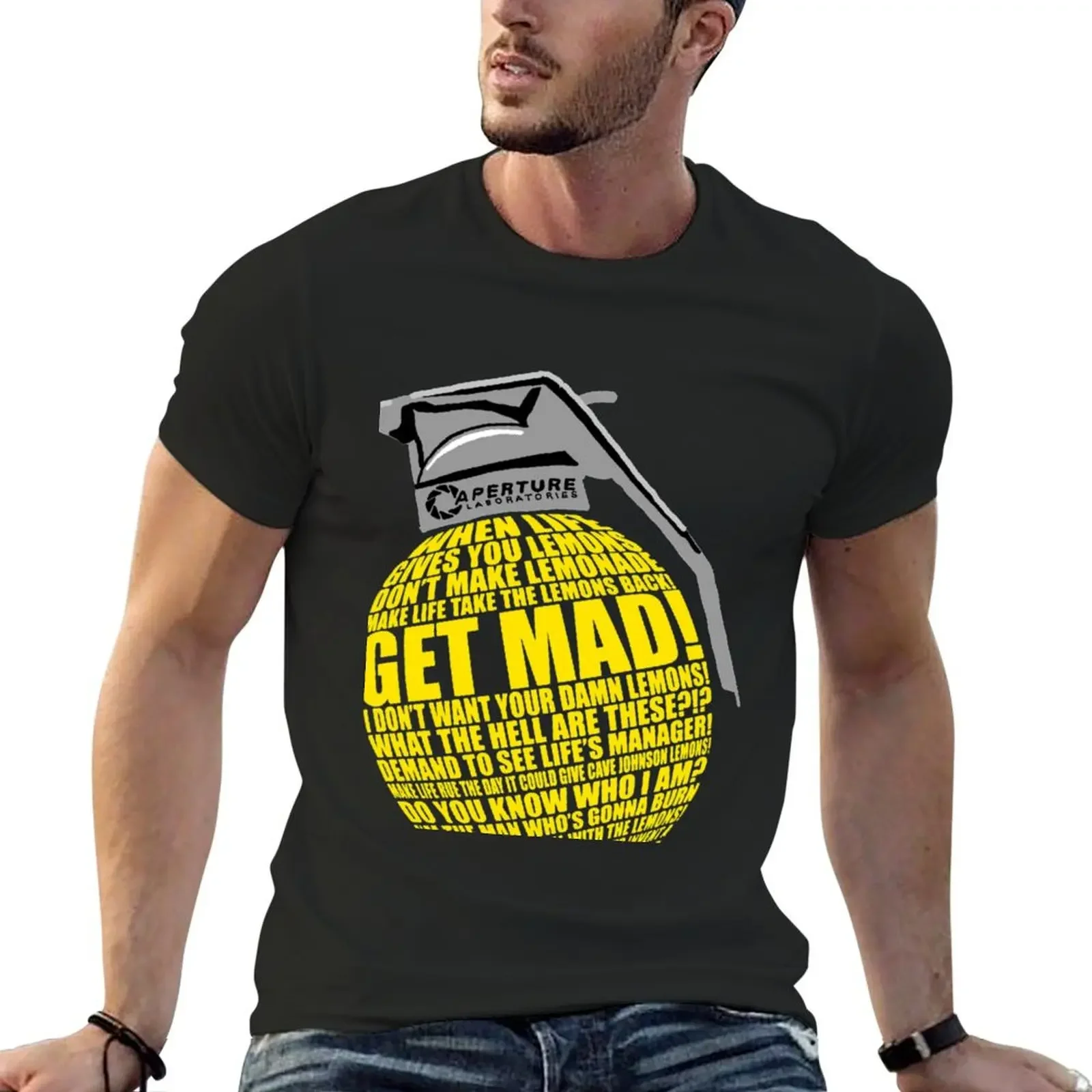 Summer Clothing Quotes - Portal 2 Cave Johnson Combustible lemon