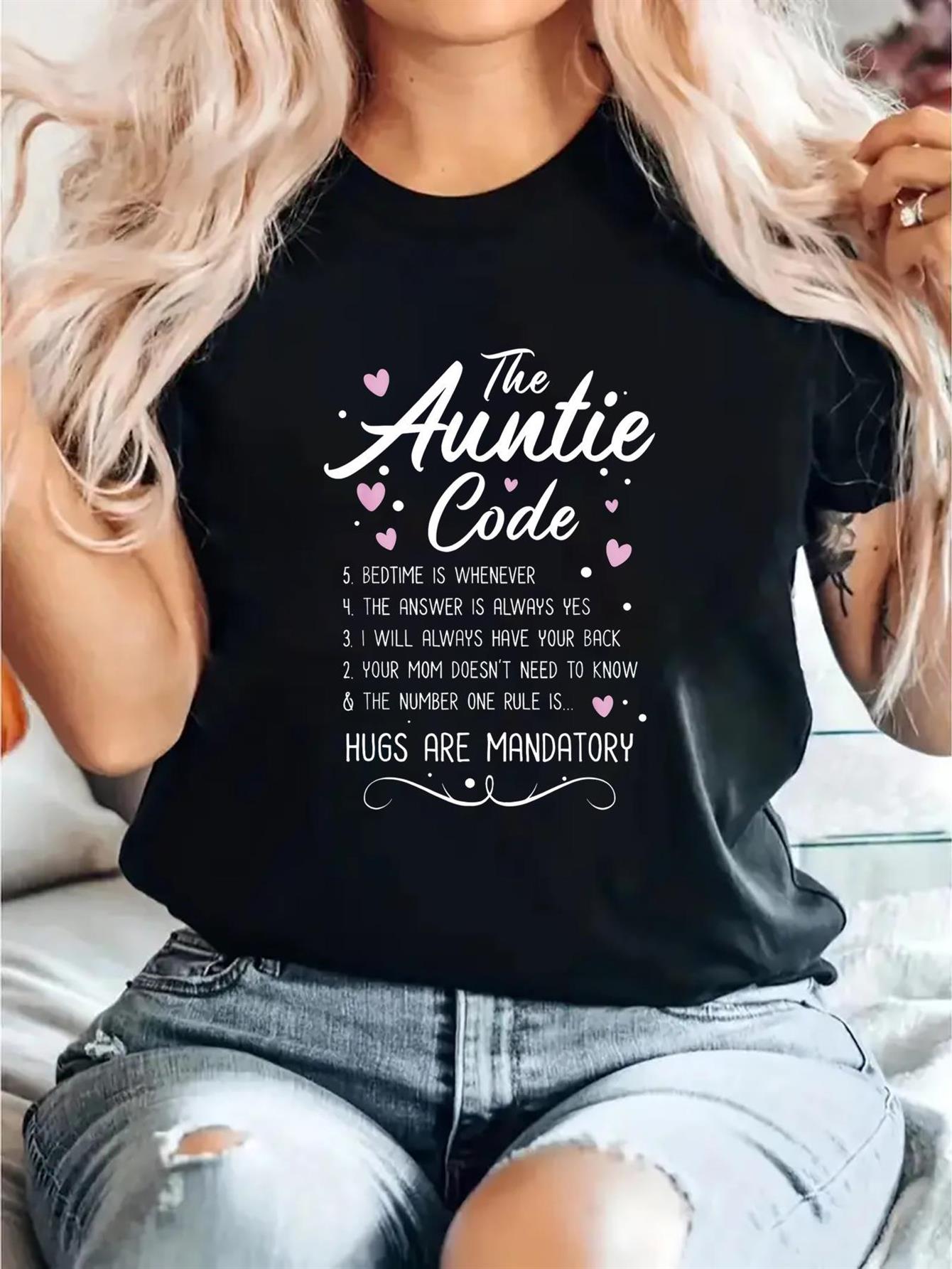 Summer Clothing Quotes - Women's Fun Auntie Themed T-Shirt -