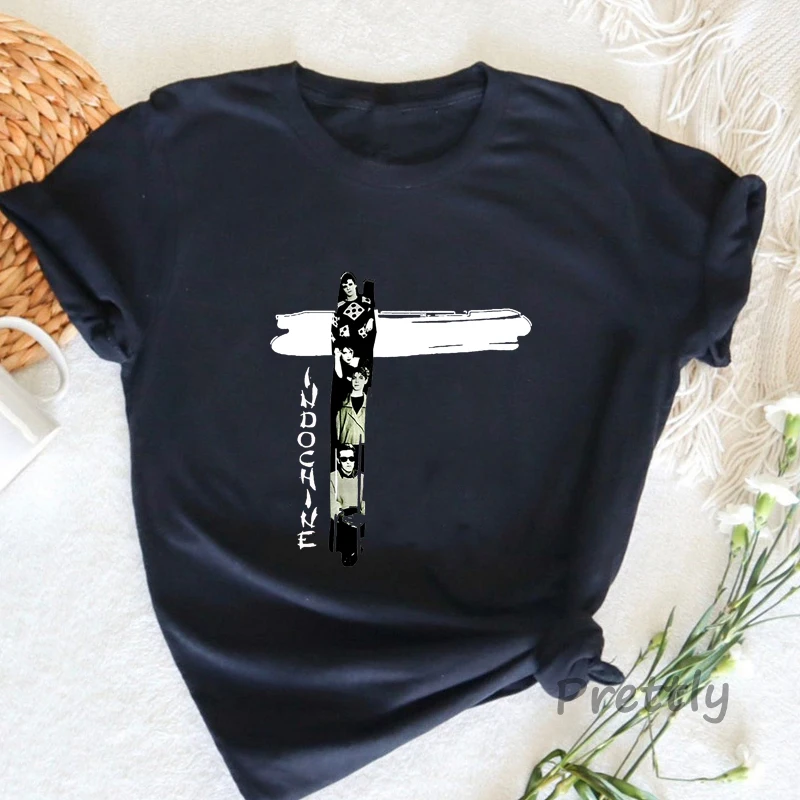 Summer Clothing In French - Indochine Pop Rock T-Shirt New Wave