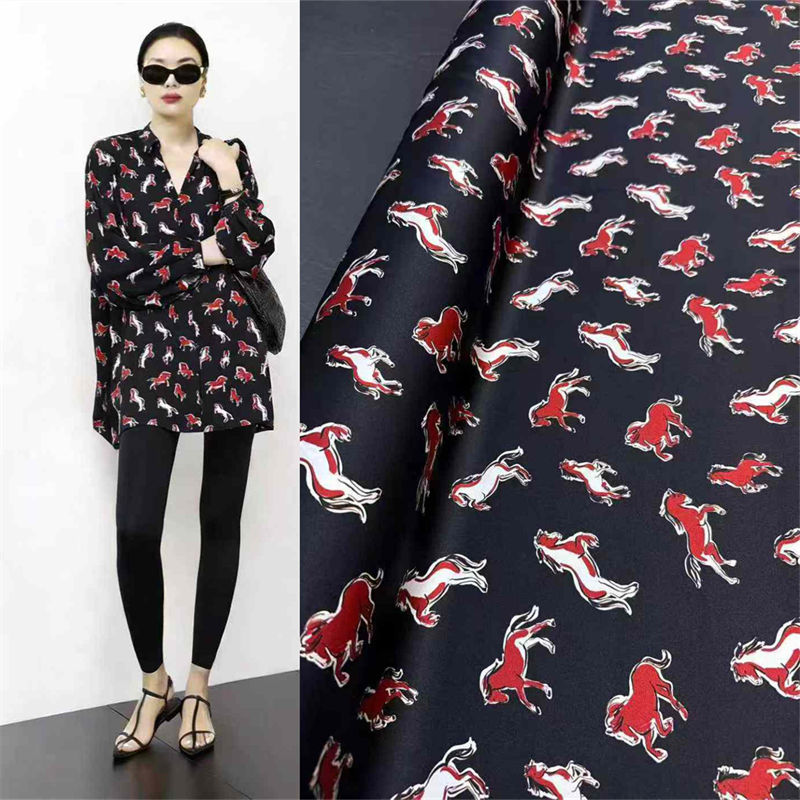Summer Clothing Material - Skin-Friendly Breathable Black Pony Summer Cool