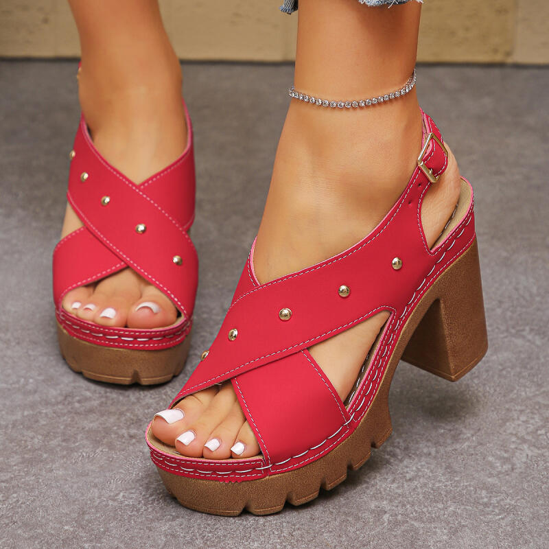 Summer Clothing Collection - Vintage Super High Heel Cross Strap