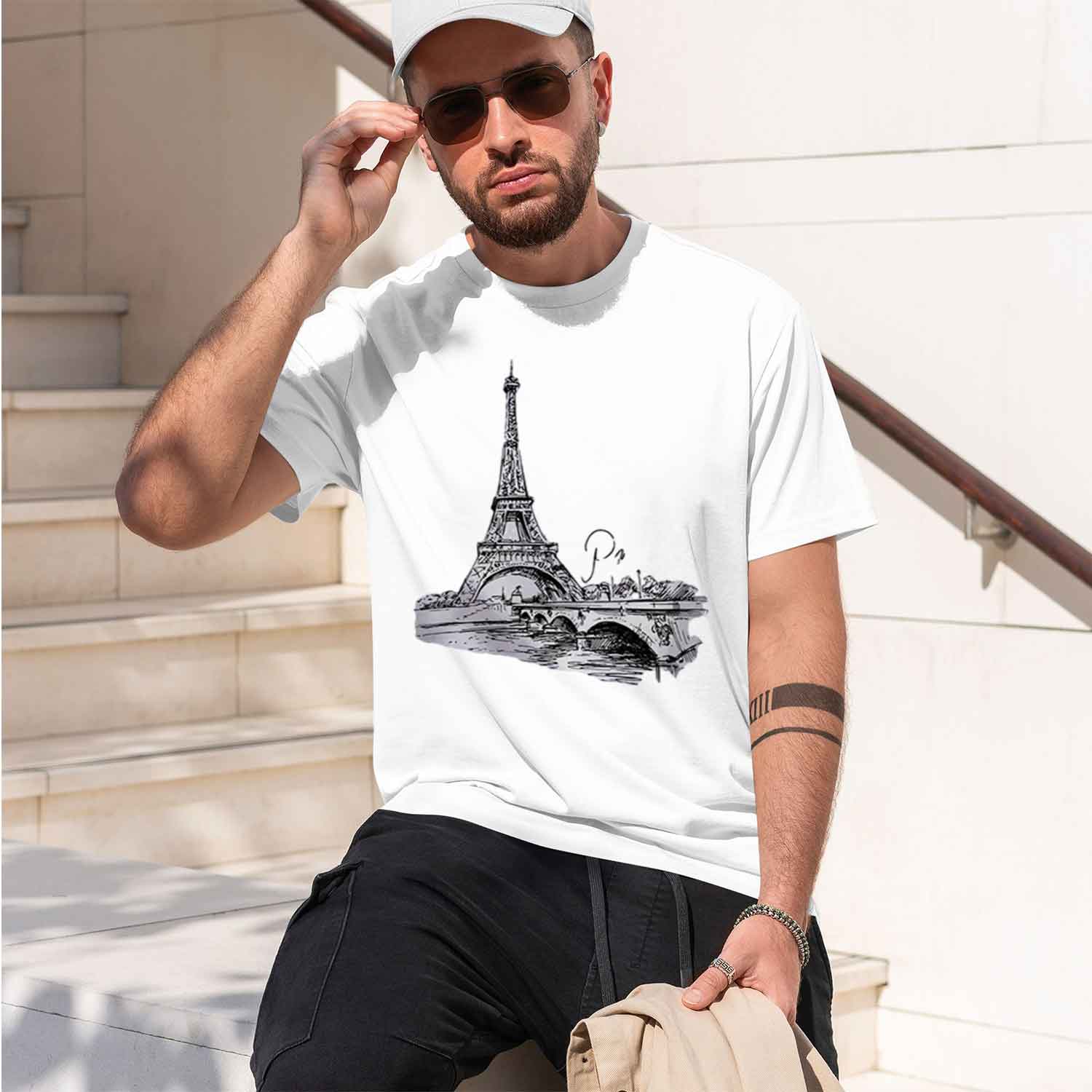 Women's 90s T Shirt Paris Prin - Summer Clothing In Paris ulasan dan harga