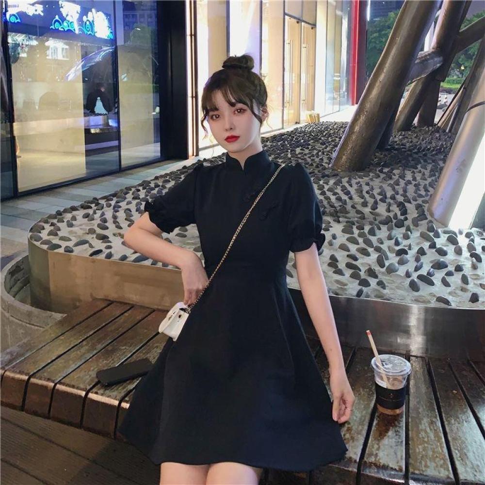 Summer Retro Cheongsam Dress W - Summer Clothing In French ulasan dan harga