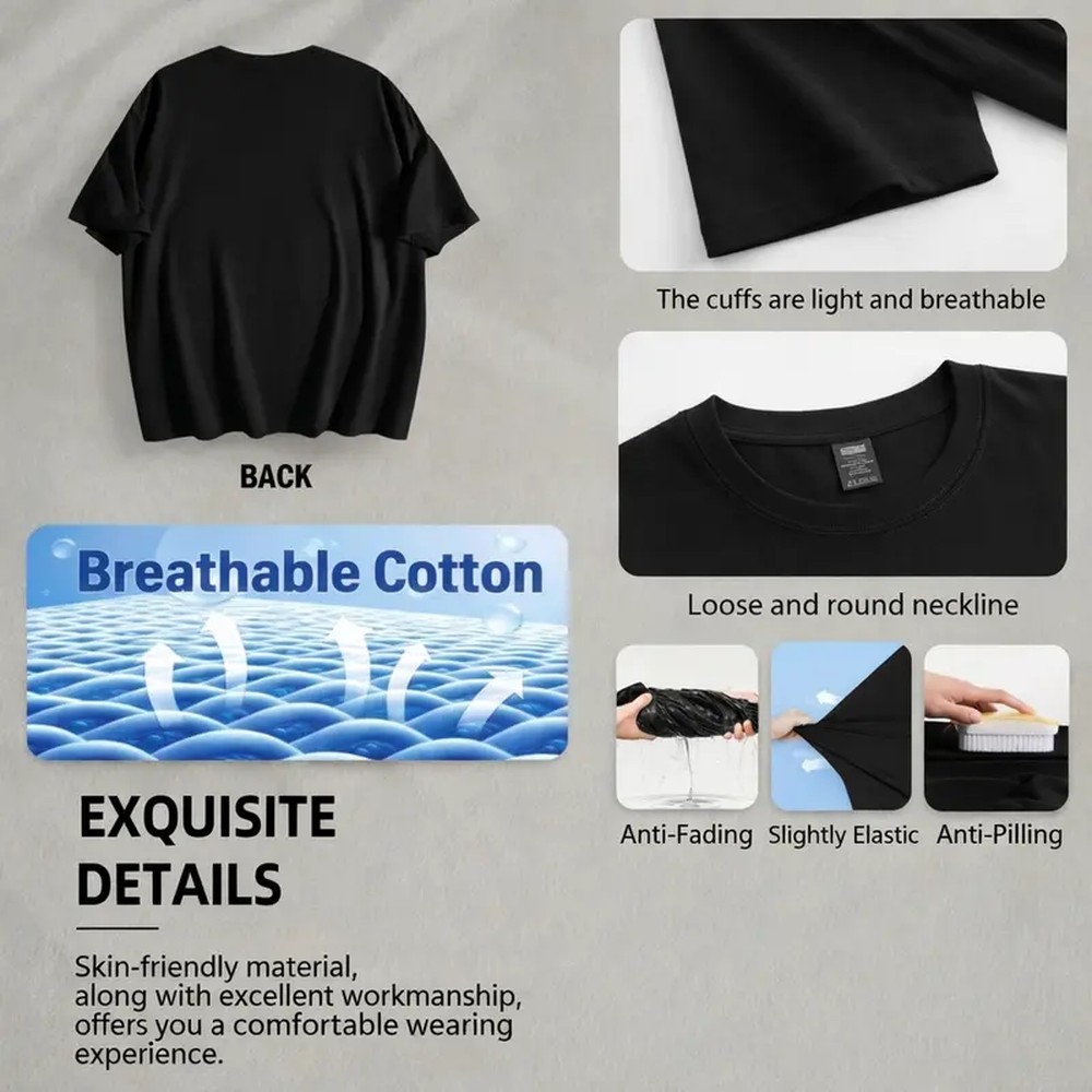 Men's Cotton Round Neck Short- - Summer Loving Clothing ulasan dan harga