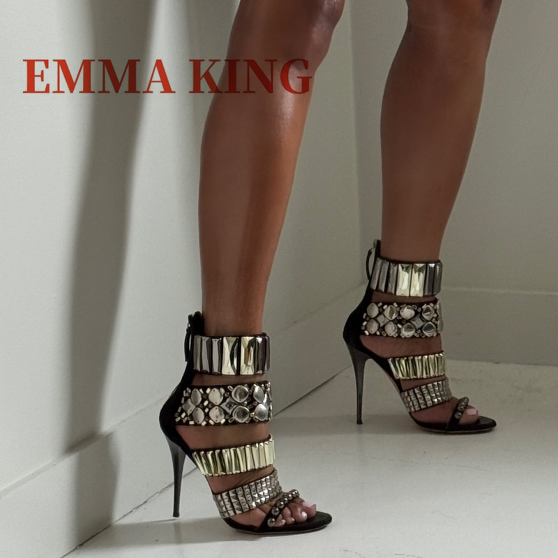 Black Embellished Ankle Strap  - Summer Clothing Collection ulasan dan harga
