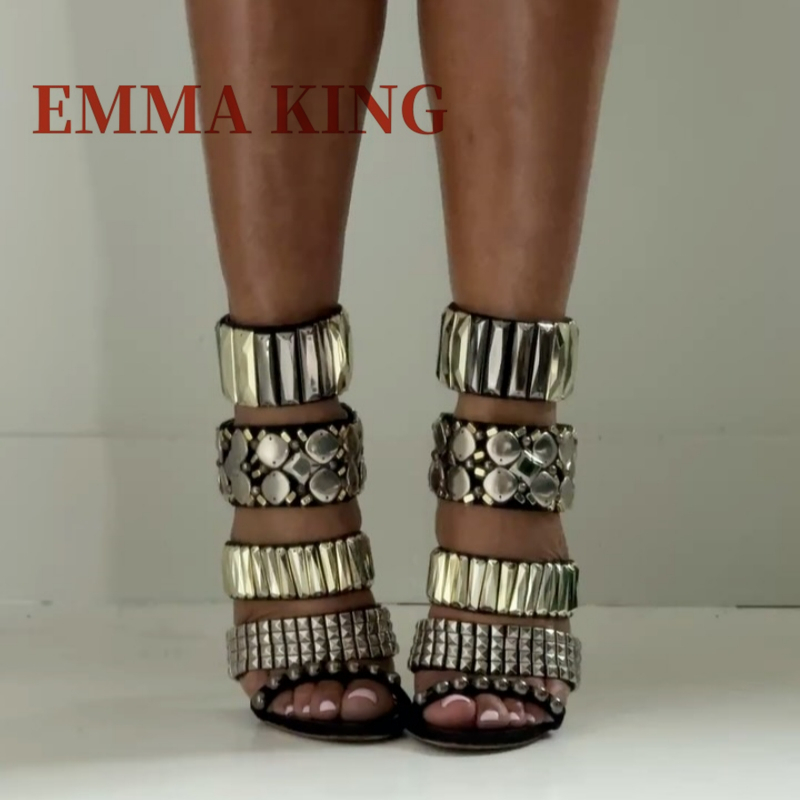 Black Embellished Ankle Strap  - Summer Clothing Collection ulasan dan harga
