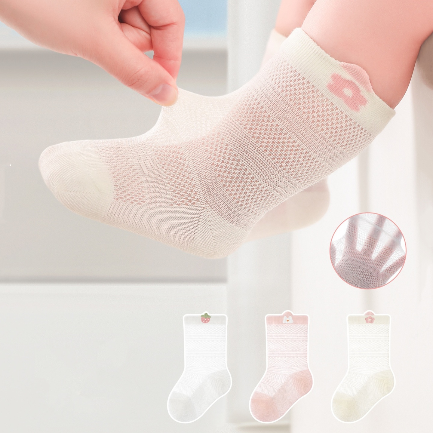 3 Pairs/lot Newborn Baby Socks - Summer Clothing Newborn ulasan dan harga