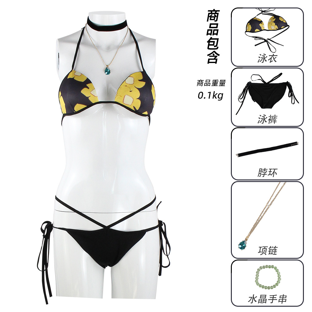 2 Styles Women Anime Style Bik - Halter Neck Top ulasan dan harga