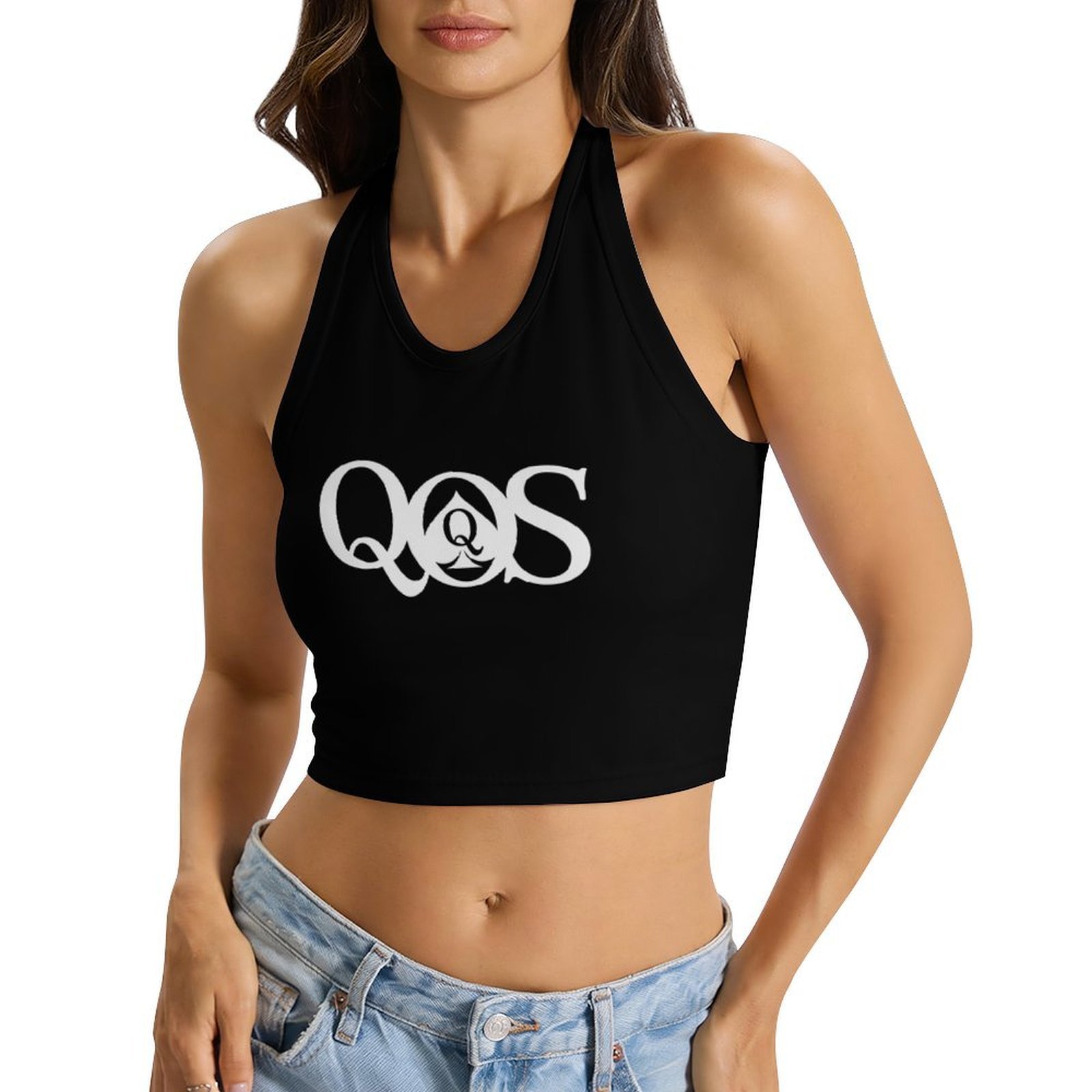 Women's QOS Print Tie Halter T - Halter Neck Top ulasan dan harga