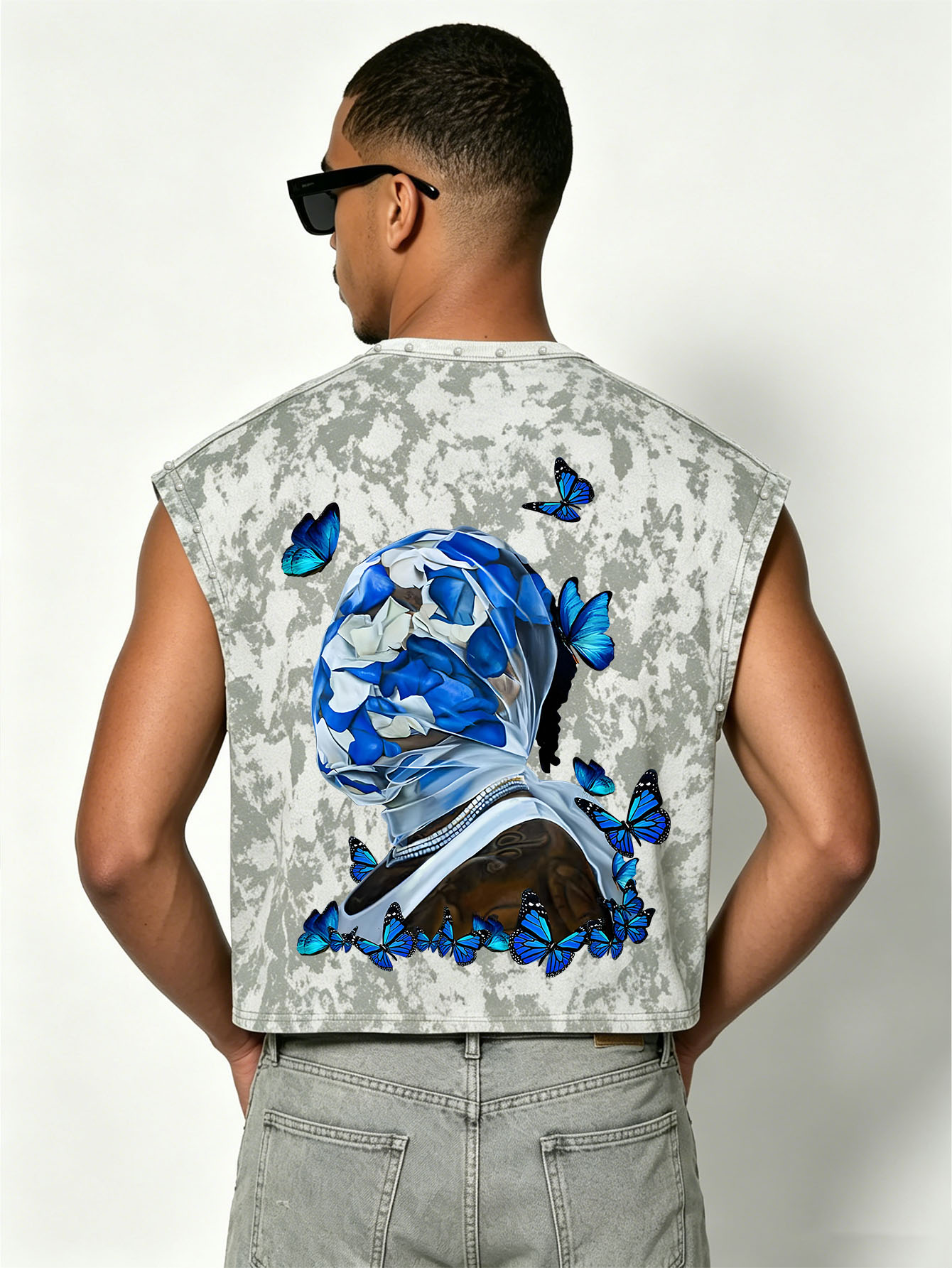 Men Tie Dye Sleeveless Tank To - Summer Rose Clothing ulasan dan harga