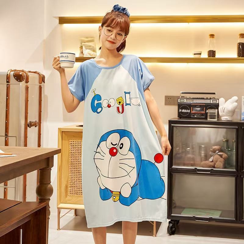 Doraemon cute nightdress for w - Summer Away Clothing ulasan dan harga