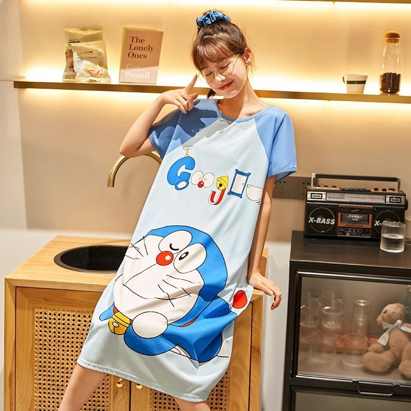 Doraemon cute nightdress for w - Summer Away Clothing ulasan dan harga