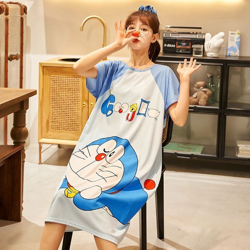 Doraemon cute nightdress for w - Summer Away Clothing ulasan dan harga