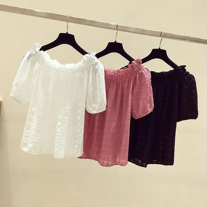 Rose Red Casual Slash Neck Puf - Summer Rose Clothing ulasan dan harga