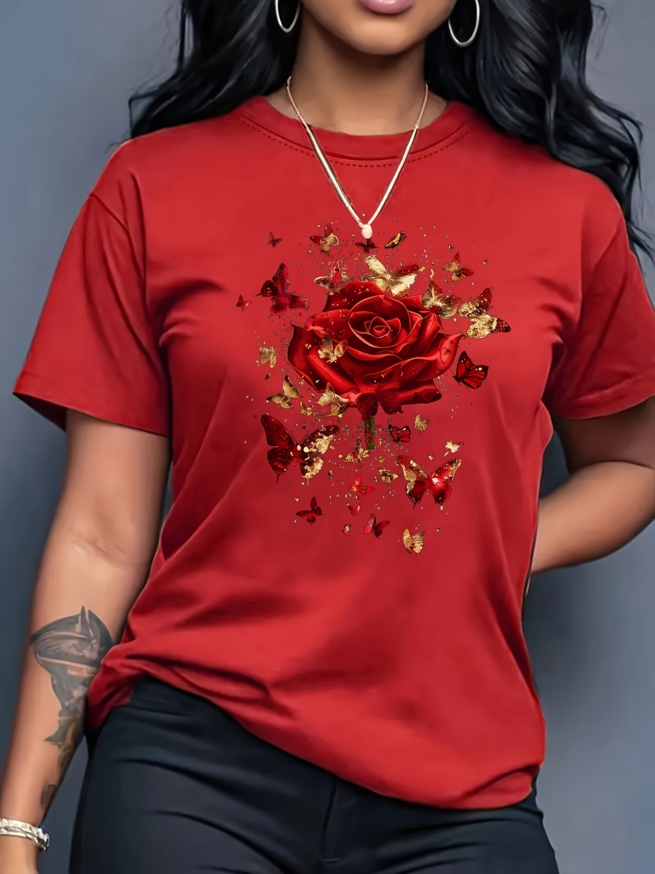 Women's Casual Sports T-Shirt  - Summer Rose Clothing ulasan dan harga