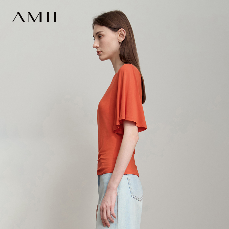 AMII Minimalist Woman Slim Fit - Summer Clothing Drop ulasan dan harga