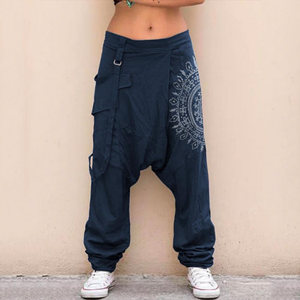 Retro Printed Women Loose Pant - Summer Clothing Drop ulasan dan harga