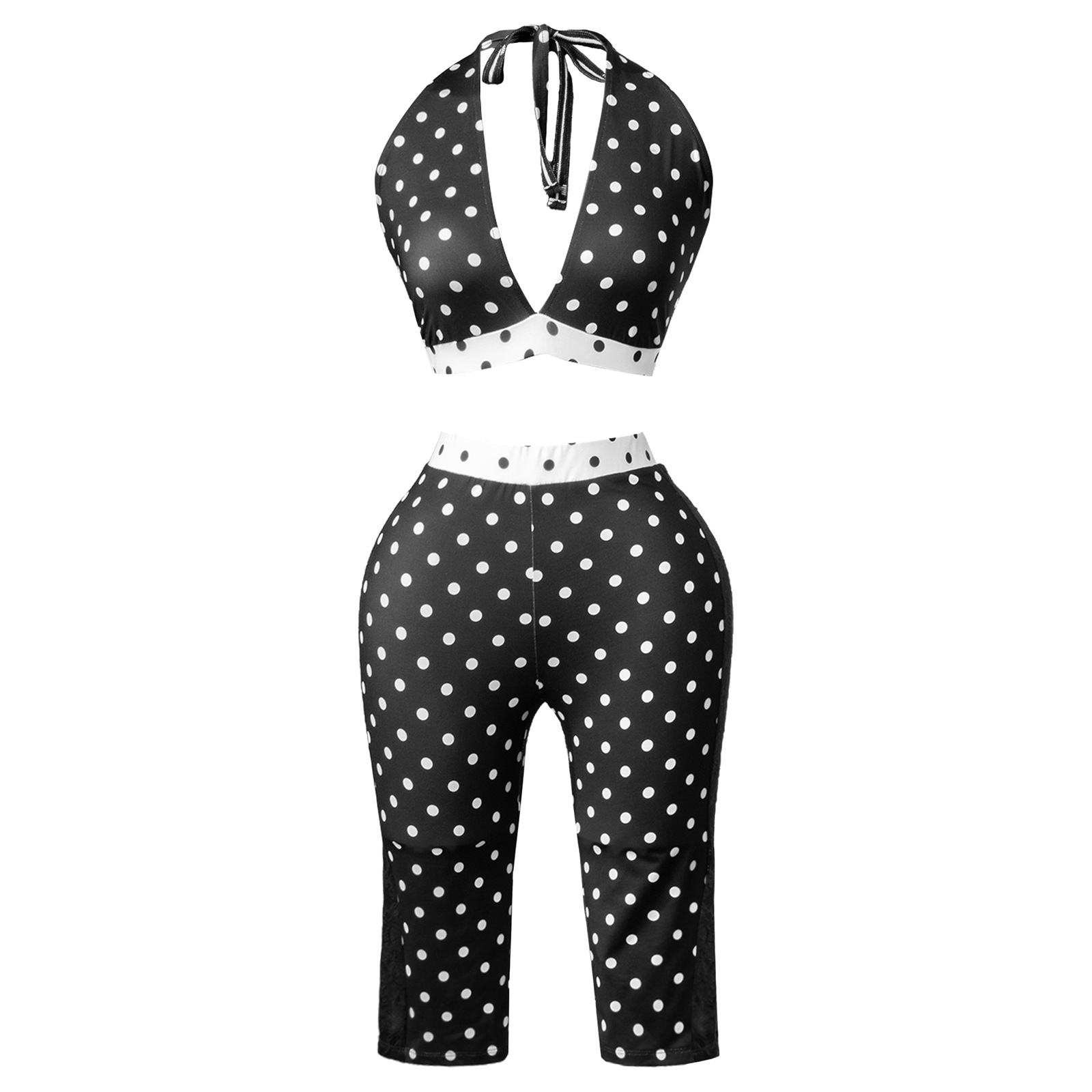 Women's Sexy Outfit Polka Dot  - Halter Neck Top ulasan dan harga