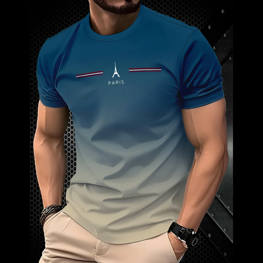 Summer Men's Clothing 3D Gradi - Summer Clothing In Paris ulasan dan harga