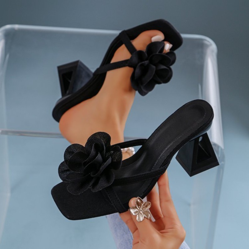 Womens 3D Flower Decor Sandals - Summer Clothing Collection ulasan dan harga