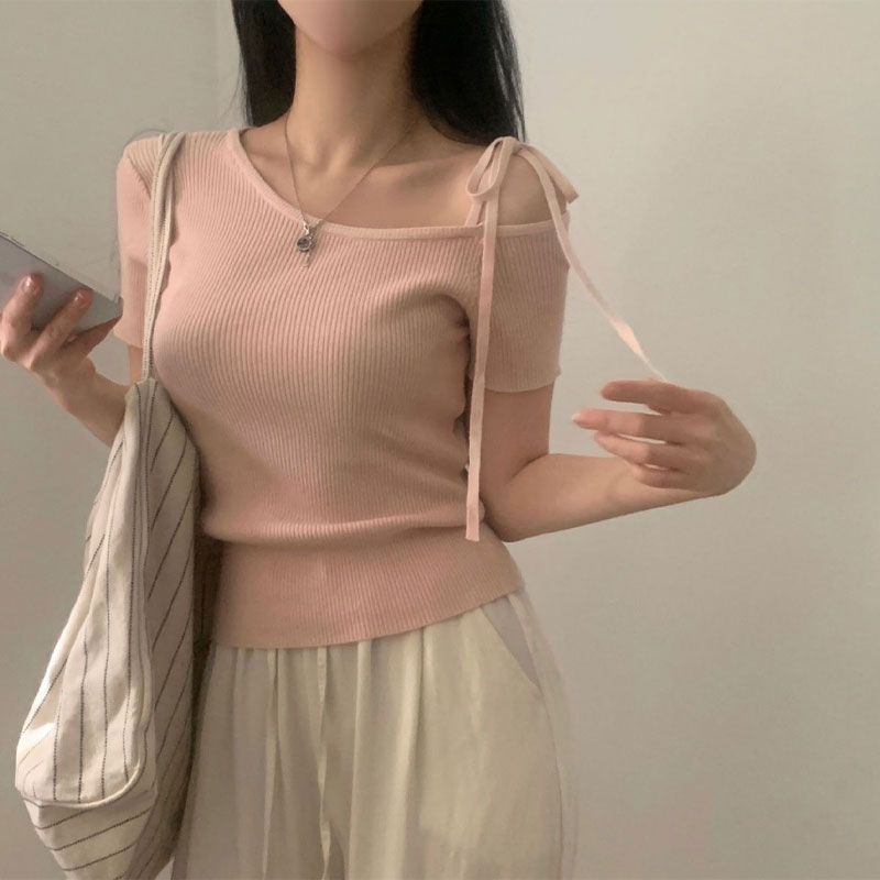 Women's Clothing Skew Collar P - Summer Clothing In French ulasan dan harga