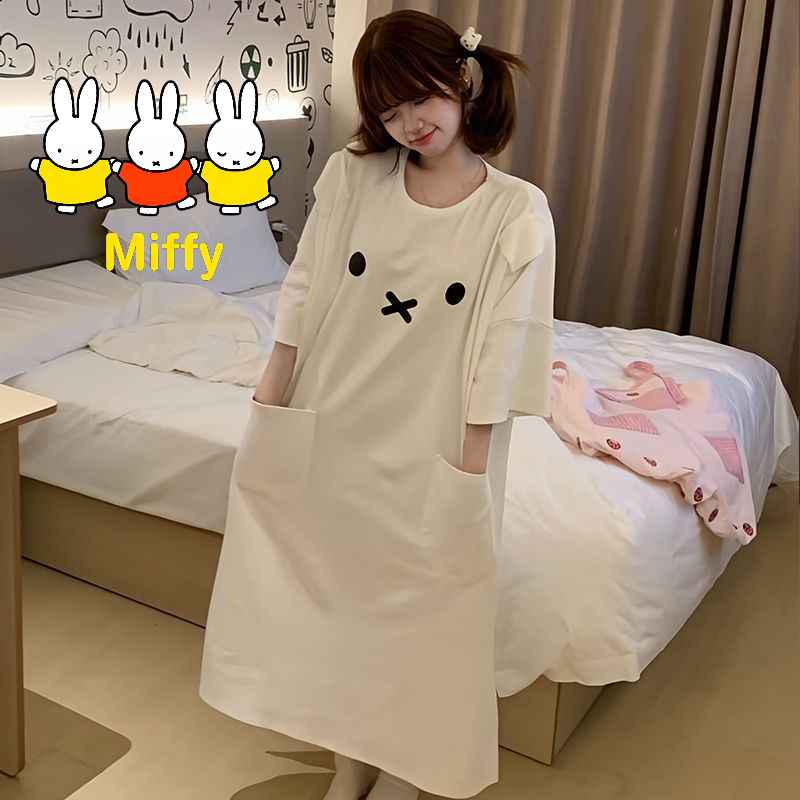 Kawaii Miffy Sleeping Dress Cu - Summer Away Clothing ulasan dan harga