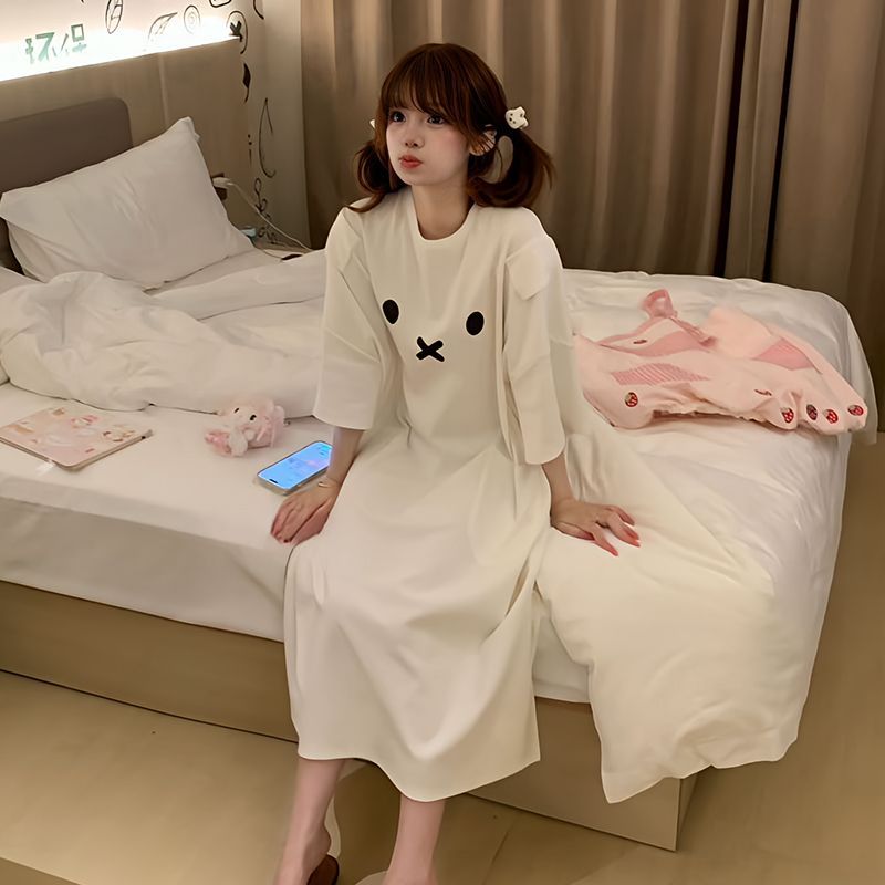 Kawaii Miffy Sleeping Dress Cu - Summer Away Clothing ulasan dan harga