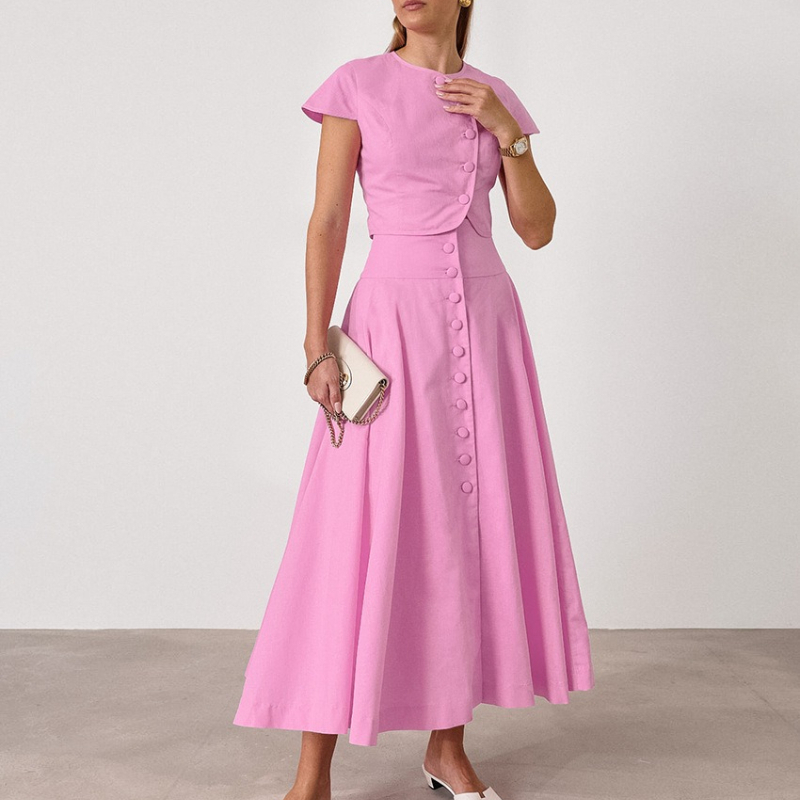 French Style Elegant A-line Lo - Summer Clothing In French ulasan dan harga
